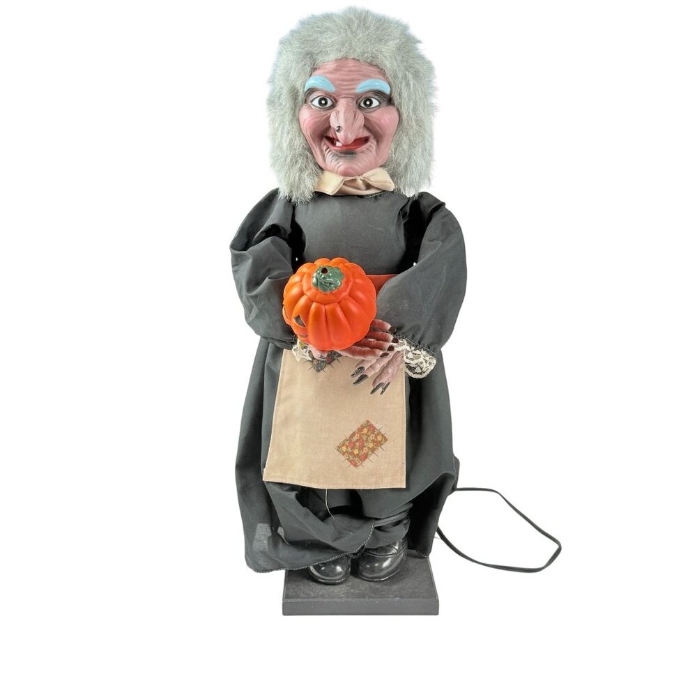 Vintage 24" Telco Motion Witch Figure Halloween Animated Decor Tested  Working